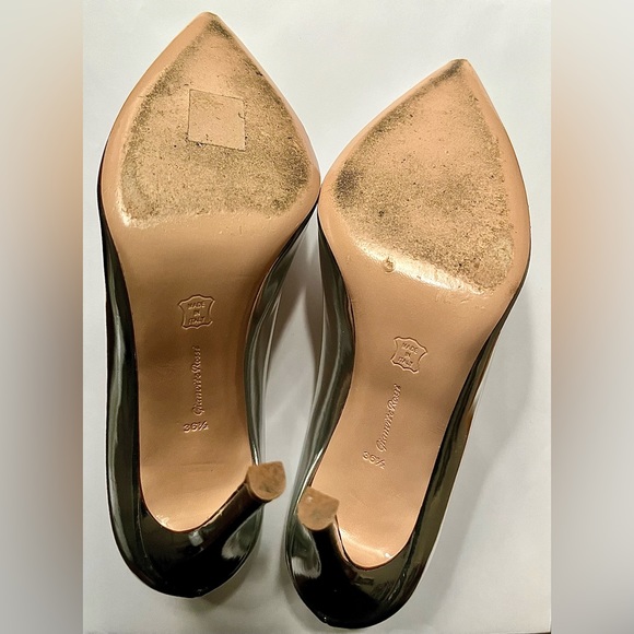 Gianvito Rossi 105 Silver Metallic Leather Pumps 36.5 - Picture 6 of 13